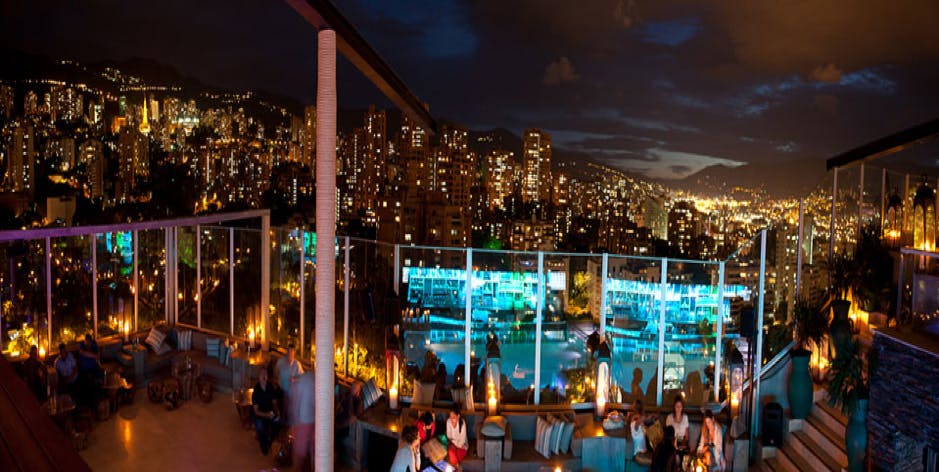 bar in poblado district in Medellin